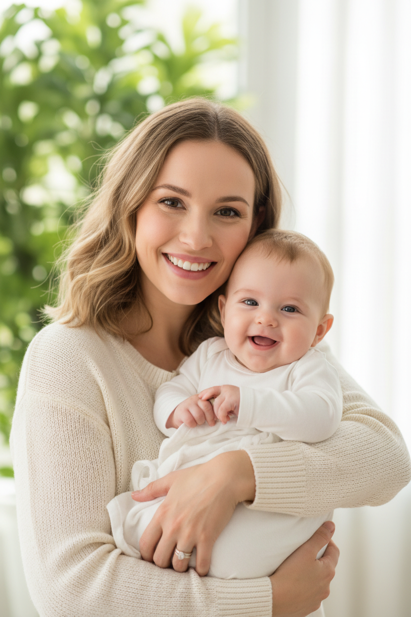 Mère et bébé nous regardant - Smart Baby Care